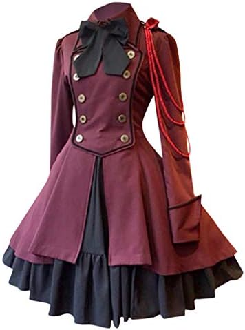 Muyise - womens medieval Renaissance gown retro velvet dress for Halloween cosplay