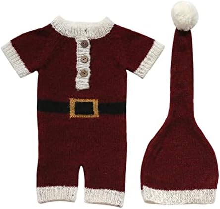 Newborn Christmas Hat Romper Set for Boys Girls