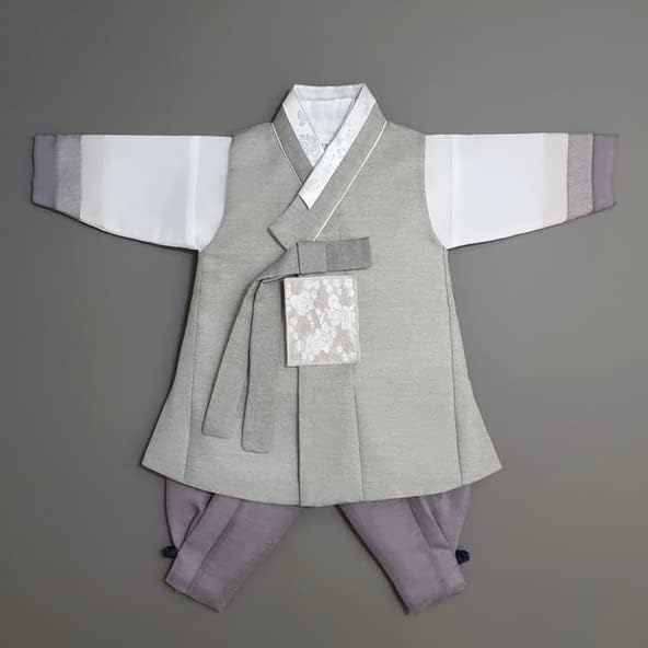 Stunning Korean Striped Green Boy Hanbok for Birthdays Celebrations