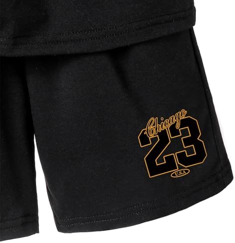 juniors boys t-shirt shorts set with letter graphic print