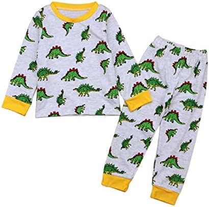 Toddler Boy Polka Dot Dinosaur Long Sleeve Romper Set