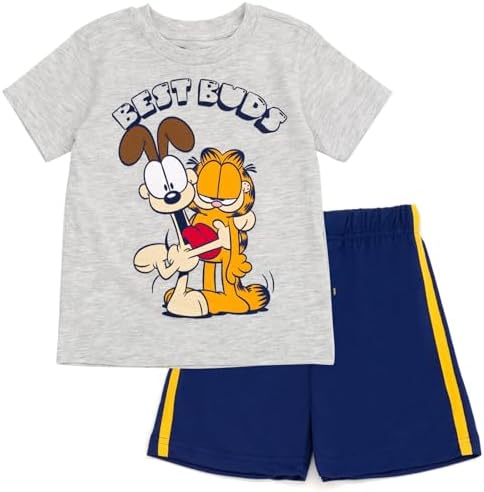 Garfield T-Shirt and Mesh Shorts Outfit Set for Kids