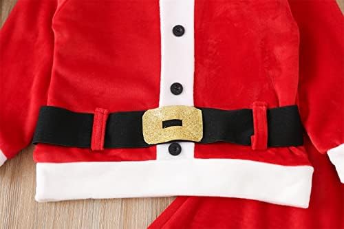 Newborn Christmas Outfit Boys Santa Print - Soft Breathable for Fall Winter