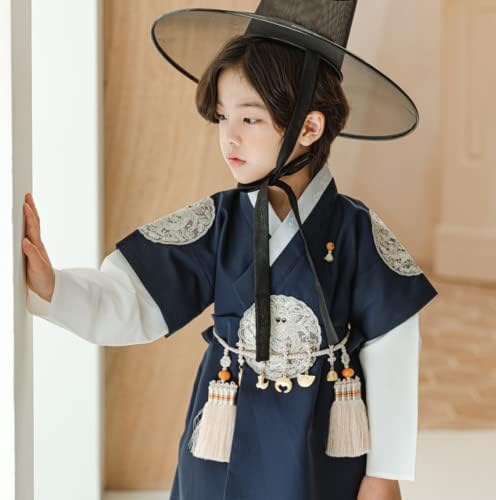 Charming Kids Korean Navy Boy Kids Hanbok 100 Days to 10 Years