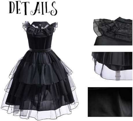 Black Gothic Princess Dress for Kids Halloween Costume