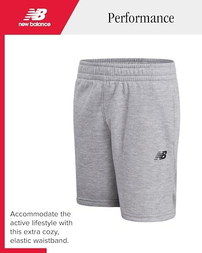 New Balance Boys Short Set - Casual T-Shirt Fleece Shorts
