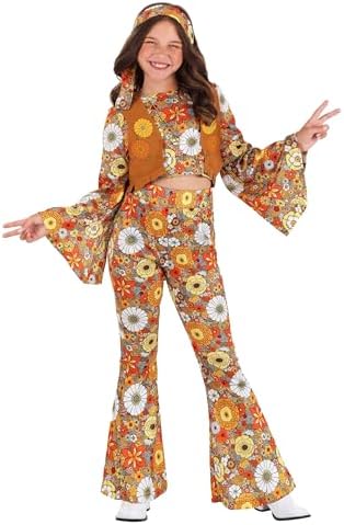 Autumn Flower Hippie Costume for Kids - Complete Set