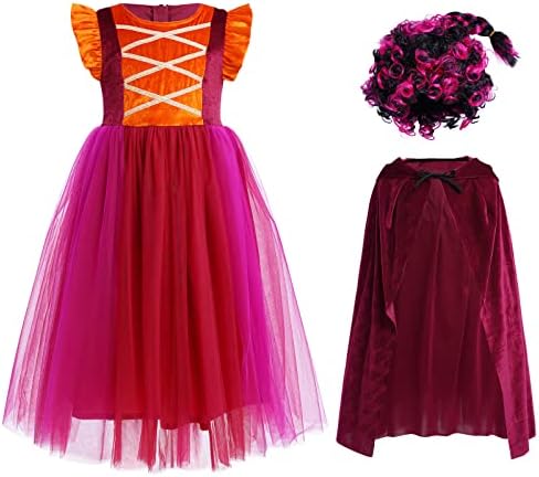 ODIZLI Halloween Kids Girls Tulie Dress costume with accessories