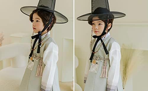 Stunning Korean Striped Green Boy Hanbok for Birthdays Celebrations