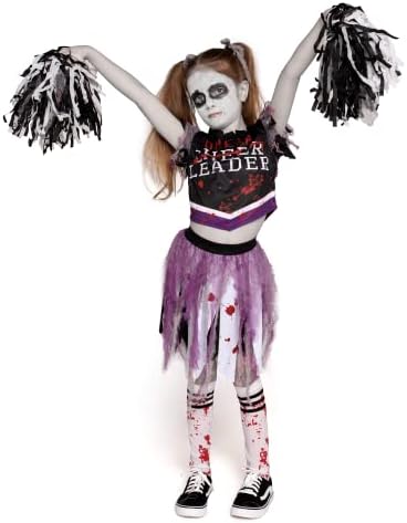 Zombie Halloween Cheerleader Costume Girls