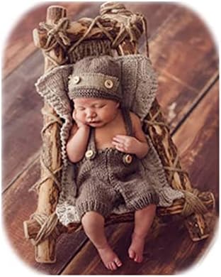Vemonllas Newborn Baby Photography Kit Handmade Knit Bonnet and Pants