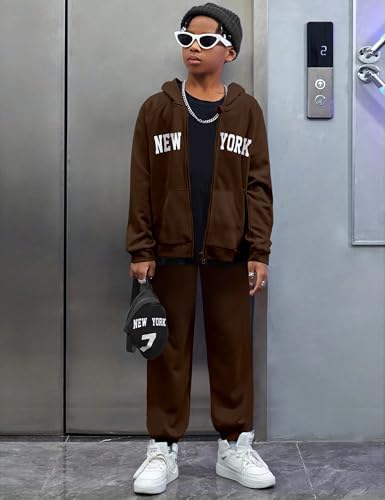 KangKang Unisex NEW YORK Full Zip Fleece Jogging Suit