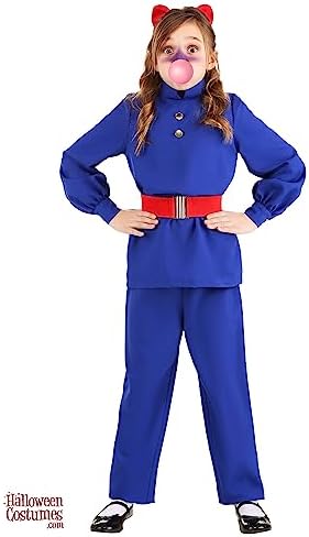 Fun Costume for Kids Violet Jumpsuit with Red Belt