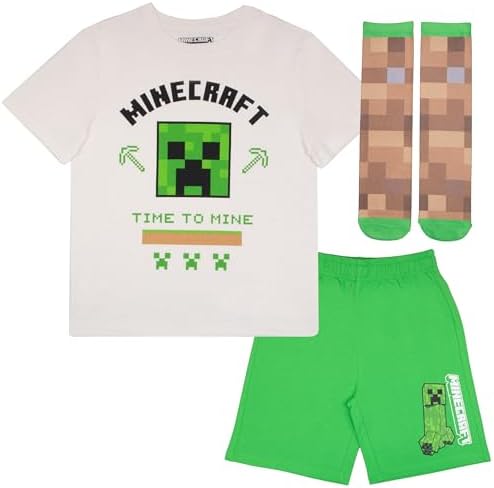 Minecraft Creeper Boys 3-Piece Summer Set Gamers Will Love It