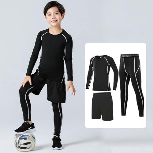 Base Layer Compression Set for Boys and Girls Soft Breathable