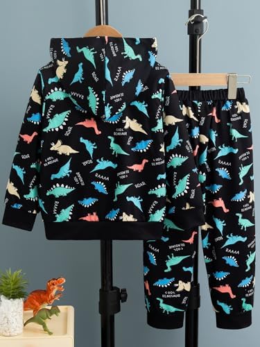 Premium Comfort Boys 2-Piece Dinosaur Print Outfit Set