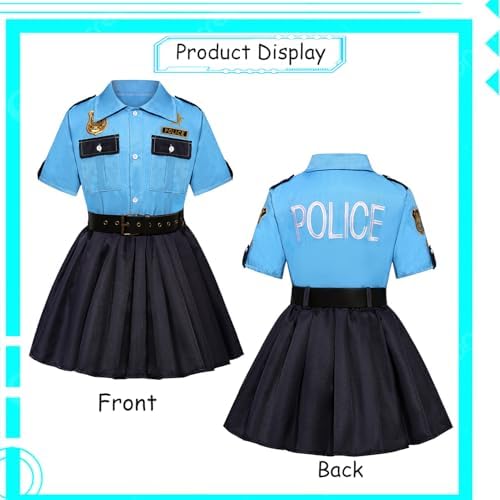 Ruimeier Halloween Police Costume Girls Toddler Uniform Set with Accessories