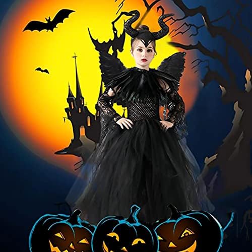 Maleficent Halloween Costume for Girls Evil Queen Dress Up