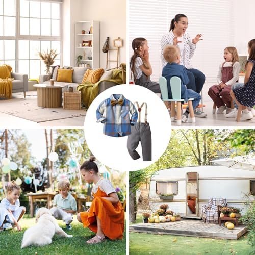Gentleman Plaid Outfit Sets for Boys