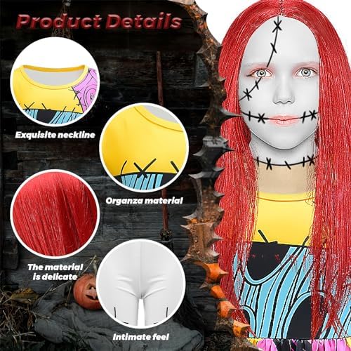 Sallys Spectacular Halloween Costume for Girls 5-in-1 Set