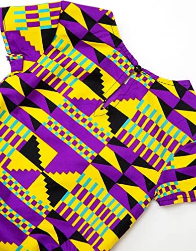 Vibrant African Dashiki Print Kids Jumpsuit