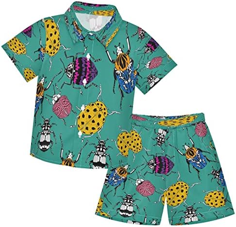 boys short set 2-pcs 3T to 10Y Insects Bugs Pattern