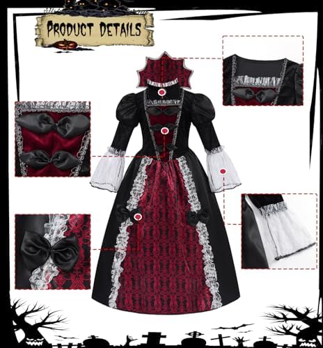 Royal Vampire Costume Girls Halloween