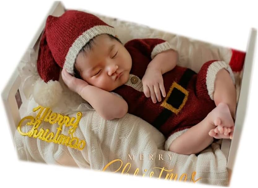 Newborn Christmas Hat Romper Set for Boys Girls