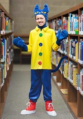 Pete the Cat Halloween Kids Cat Costume Unisex Cute Blue Animal