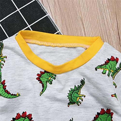 Toddler Boy Polka Dot Dinosaur Long Sleeve Romper Set