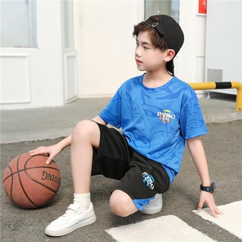 Summer Quick-Drying Boys Sports Set - 5-Piece Two-Piece Shorts