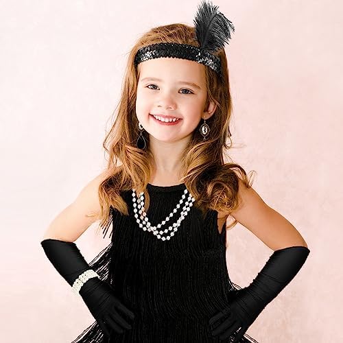 Xaatren Party 20s Flapper Dresses Costume Set for Kids