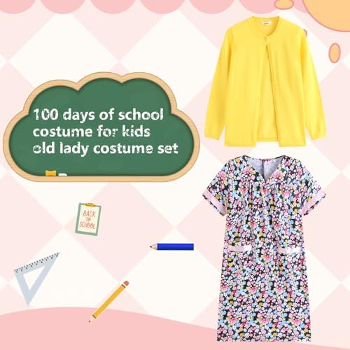 100 Days Grandma Costume Set