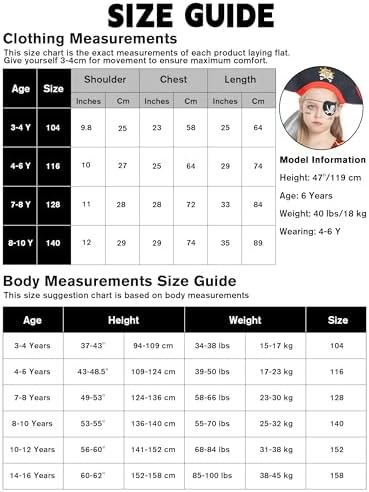 IKALI Kids Pirate Accessories Costumes Adorable Adidiorchack Adventure