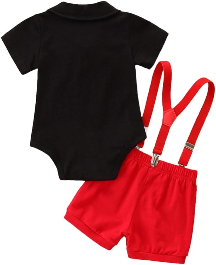 Baby Boys Halloween Christmas costume - IDOPIP Bowtie Tuxedo Set