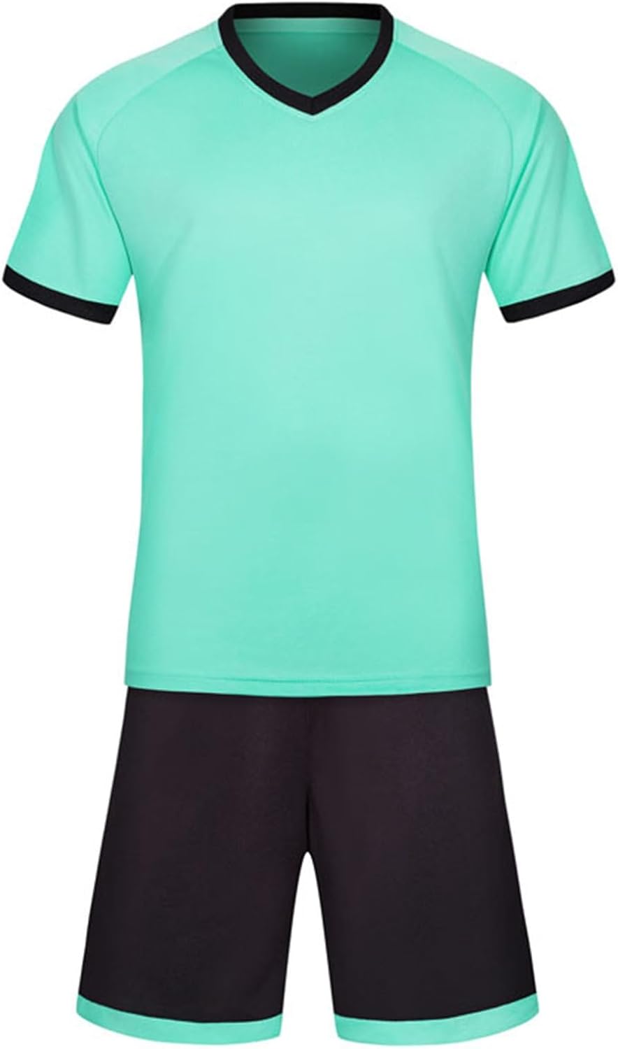 Soccer Football Kids Boys Girls Matching Action T-Shirt Mesh Shorts Set
