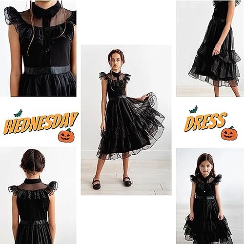 GUUZOGG Wednesday Addams Costume Dress for Girls
