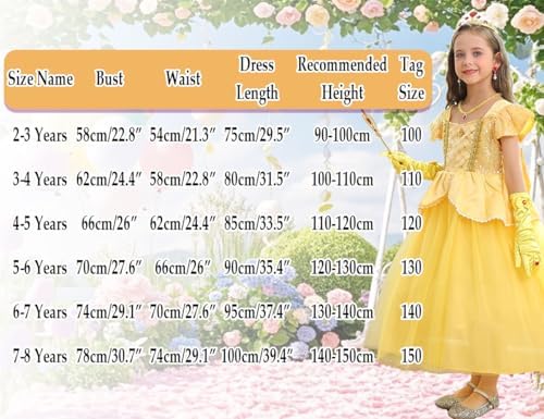 Belle Yellow Princess Costume