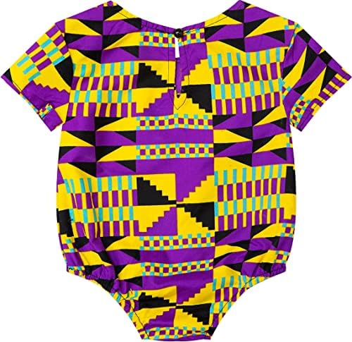 Vibrant African Dashiki Print Kids Jumpsuit