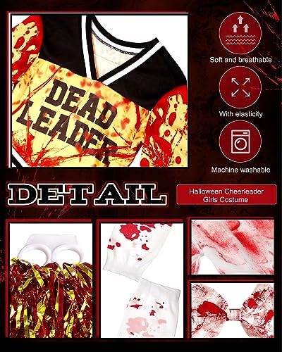 Gothic Halloween Costume - Zombie Cheerleader Slink