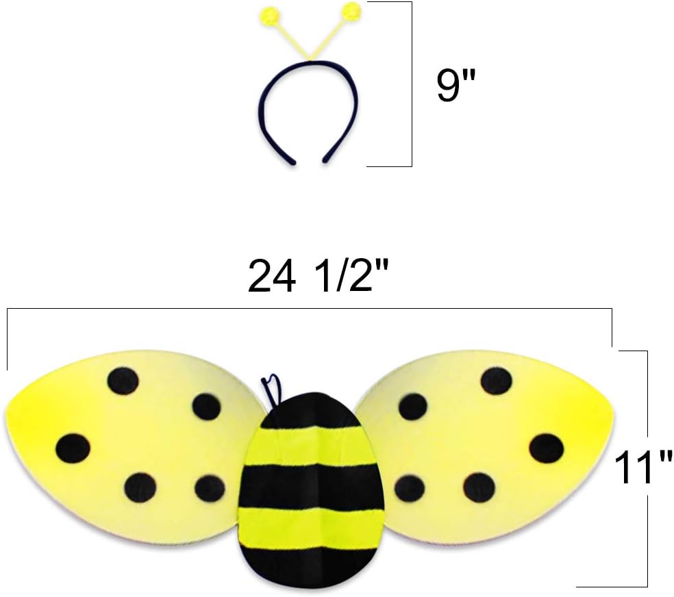 ArtCreativity Bee Costume for Kids Honeybee Set with Wings Antenna