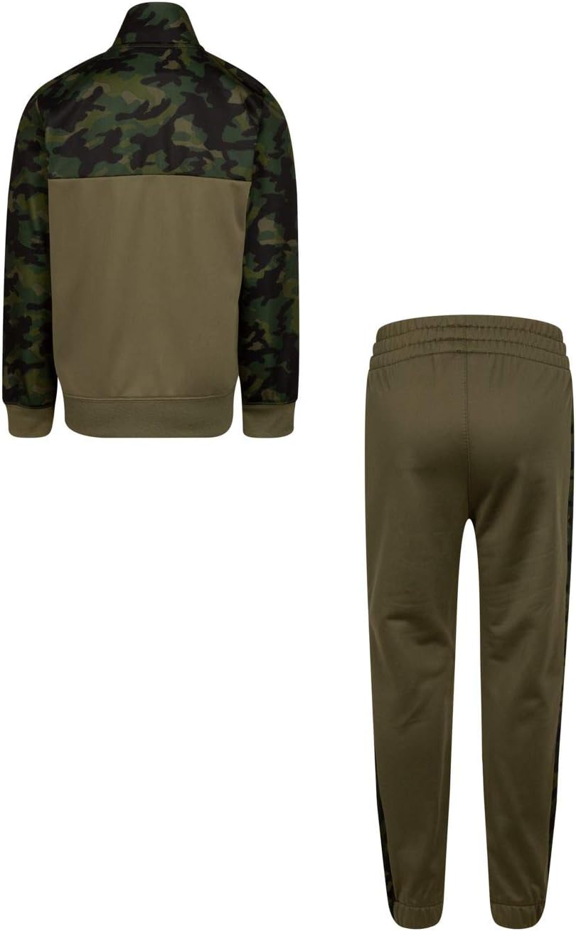 Nike Boys Thermo Dri Fit Jacket Pants Set MediumOliveOrange 6