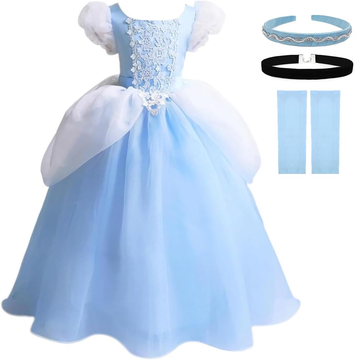Stunning Princess Costume for Little Girls 2-13T Halloween Christmas Party Perfect