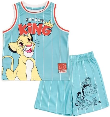 Disney Boys Basketball Jersey Shorts Set Cool Athlete Outfit