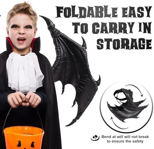 Nirvany Kids Dragon Cosplay Costume - Wing Tail Mask Set for Boys Girls