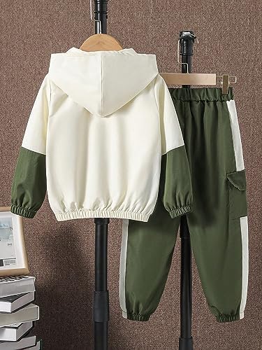 COZYASE Boys Half Zip Pullover Hoodie Pants Set Release the Cold