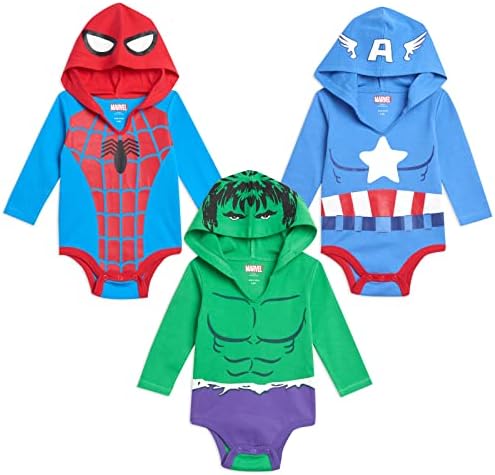 Marvel Avengers Baby 3-Pack Cosplay Bodysuits