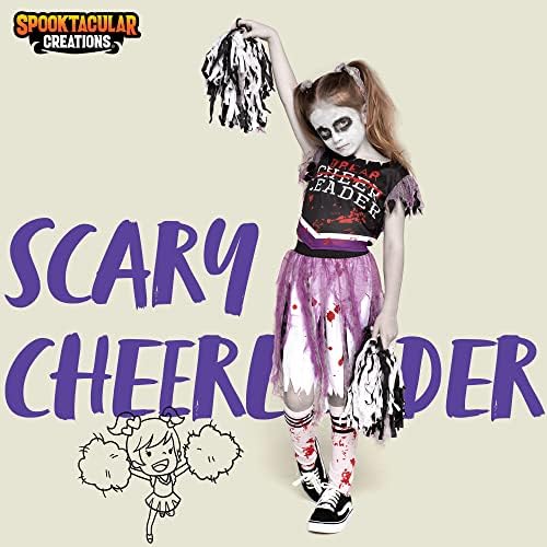 Zombie Halloween Cheerleader Costume Girls