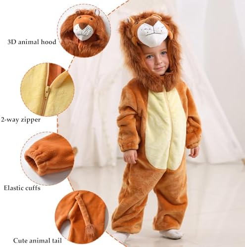 TONWHAR Halloween Cosplay Lion Costume for Kids