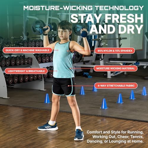 Casual Comfort Boys athletic shorts crew neck tank shirts